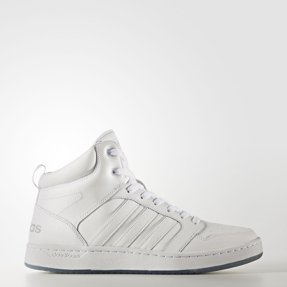 Adidas Cloudfoam Super Hoops Mid - αθλητικα παπουτσια ανδρικα - Ασπρα/Γκρι,Μέγεθος: EU 36 – 54 2/3 (